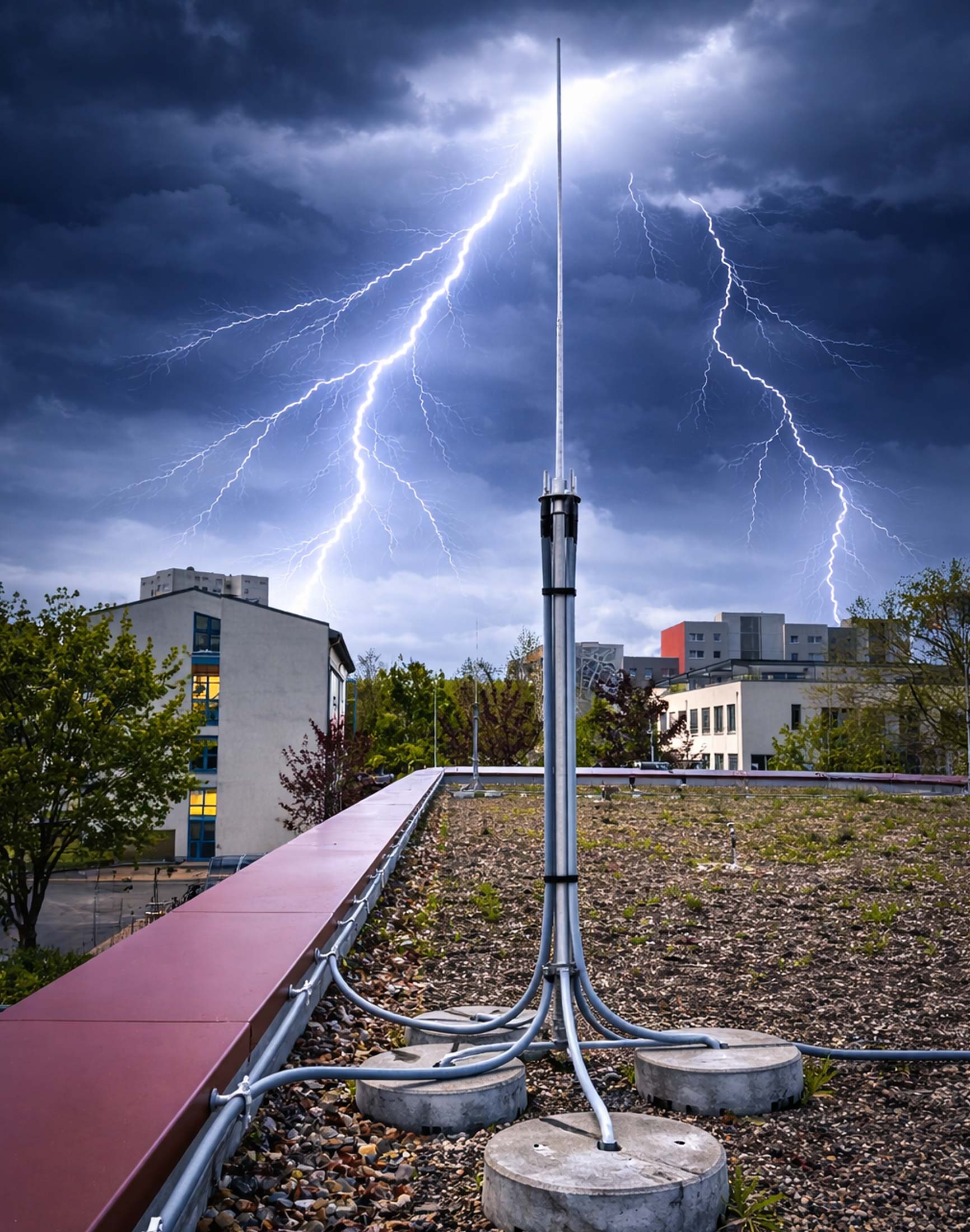 Isolierte Blitzschutzanlagen